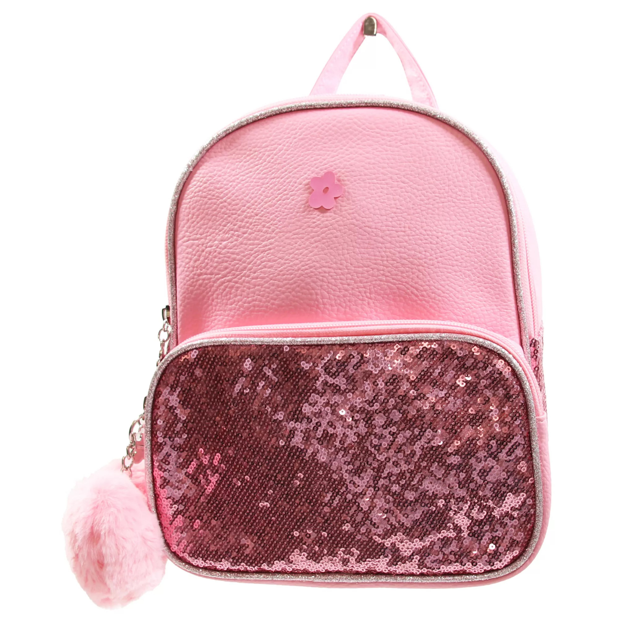 Girls Limited Too Sequin Mini Backpack with Fuzzy Heart Keychain | Kohl's