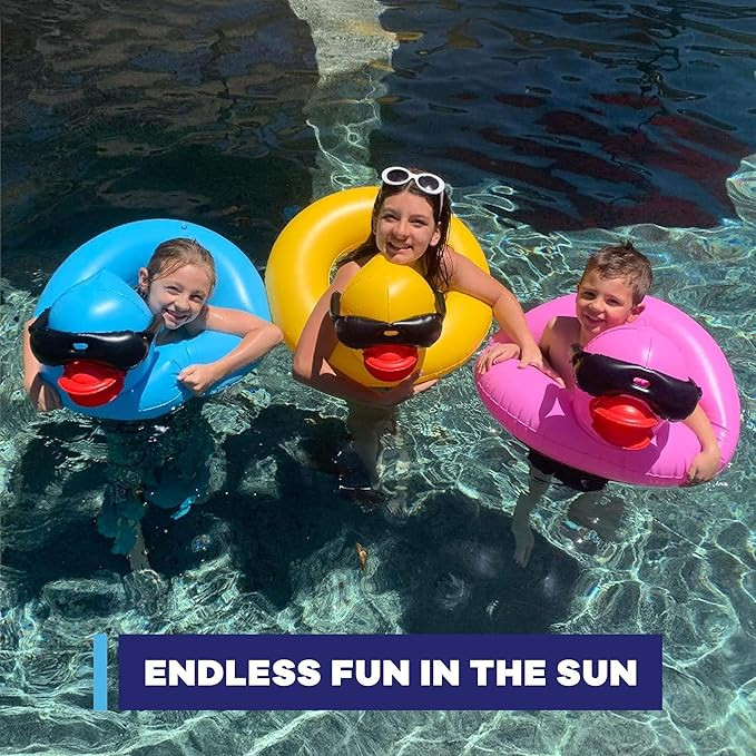 GAME Inflatable Rubber Pool Float Tube - Derby Duck Design, Pack of 3, for Kids Aged 3+, Withstan... | Amazon (US)
