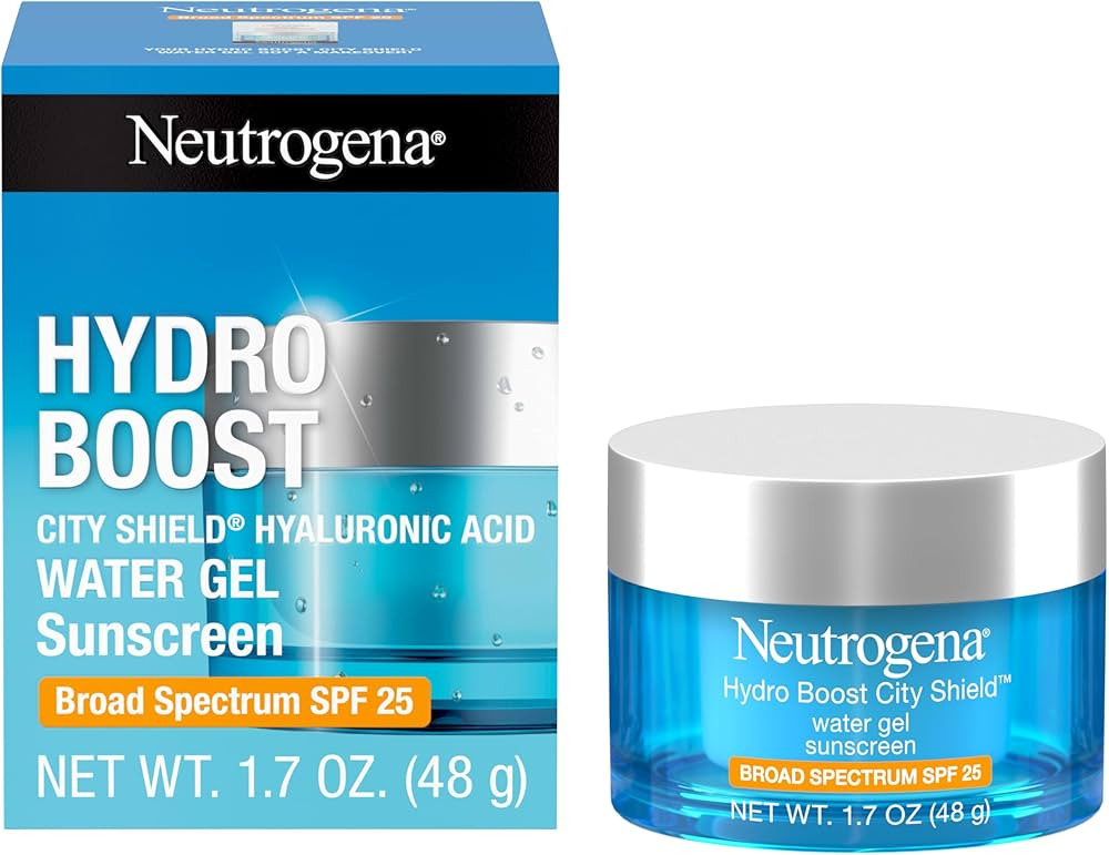Neutrogena Hydro Boost Face Moisturizer with SPF 25, Hydrating Facial Sunscreen, Oil-Free and Non... | Amazon (US)