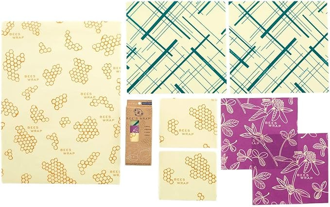 Bee's Wrap Plastic Free Variety Pack, Eco Friendly Reusable Beeswax Food Wraps, Sustainable, Zero... | Amazon (US)