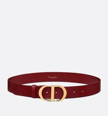 30 Montaigne Belt Brick Red Smooth Calfskin, 35 MM | DIOR | Dior Beauty (US)