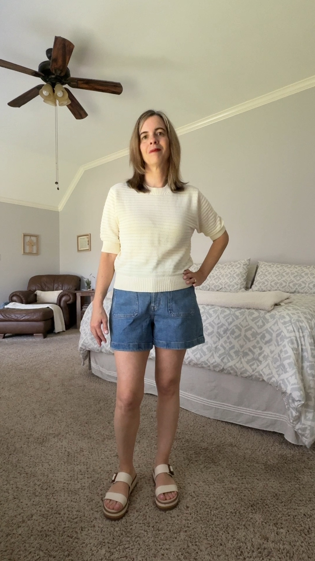 Stepping into Spring with these classic denim shorts and lightweight sweater top. 🤍 Love these classic and versatile styles!! 



#LTKOver40 #LTKSaleAlert #LTKPetite