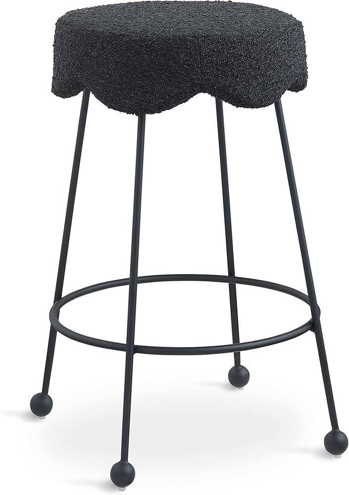 Meridian Furniture 513Black-C Fleur Collection Modern | Contemporary Boucle Fabric Upholstered Co... | Amazon (US)