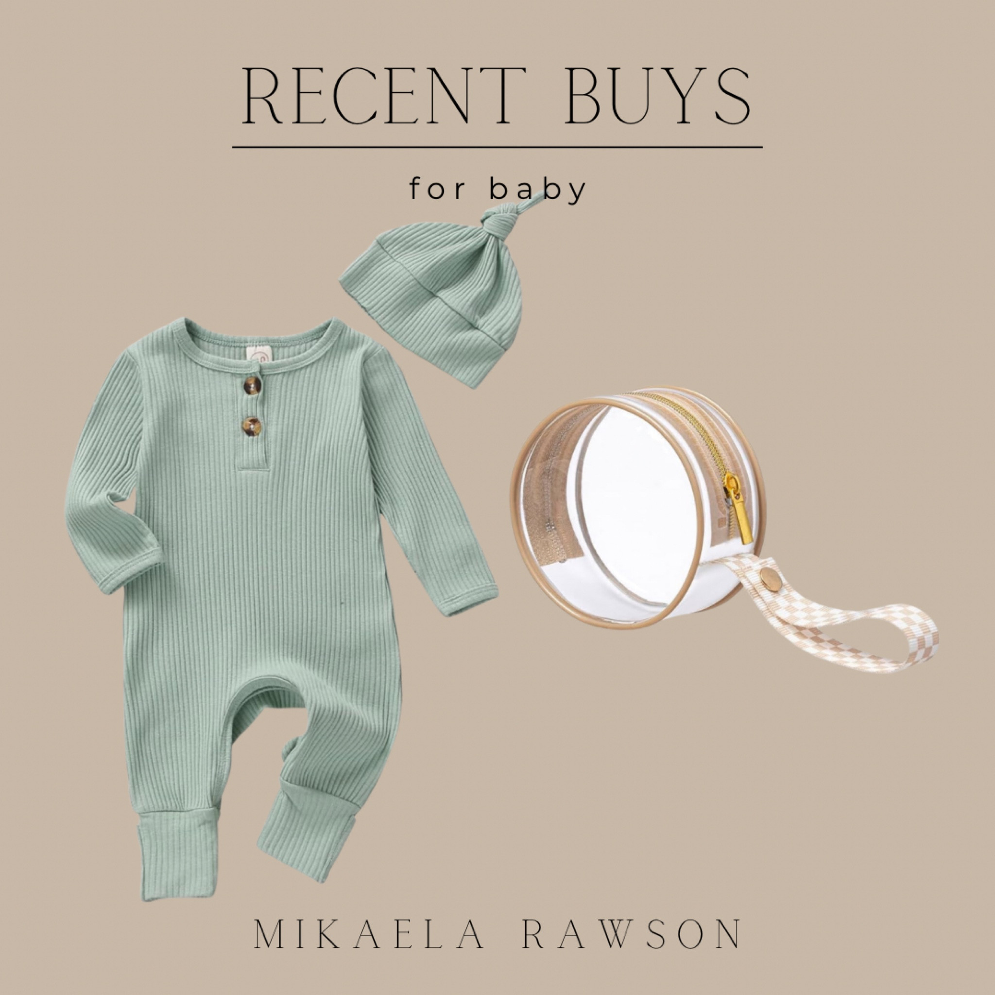 I recently just bought this outfit for baby’s “going home outfit” and this cute little binky holder 🤍

#LTKFindsUnder50 #LTKBaby #LTKBump