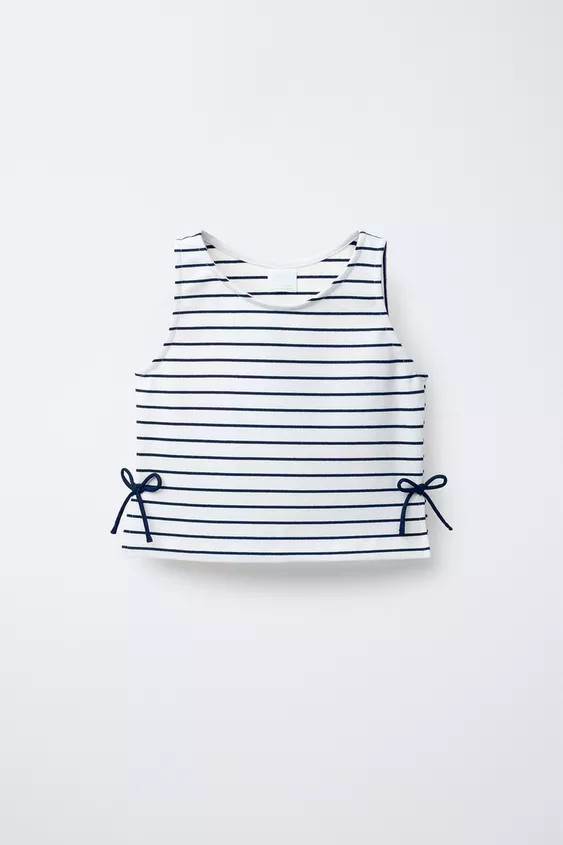 STRIPED BOW T-SHIRT | Zara US