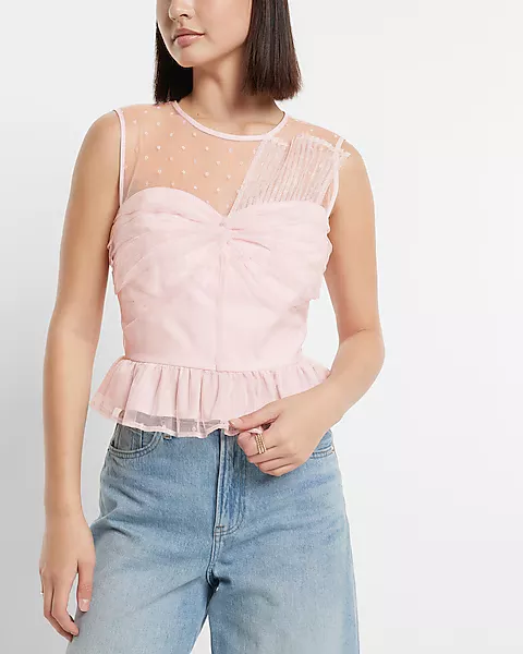 Daisy Peplum Top in Pink - TheVelvetDolls