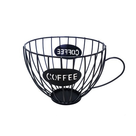 Coffee Pod Holder Iron Wire Coffee Capsule Storage Cup Black Straight Basket Organizer for Home Use | Walmart (US)
