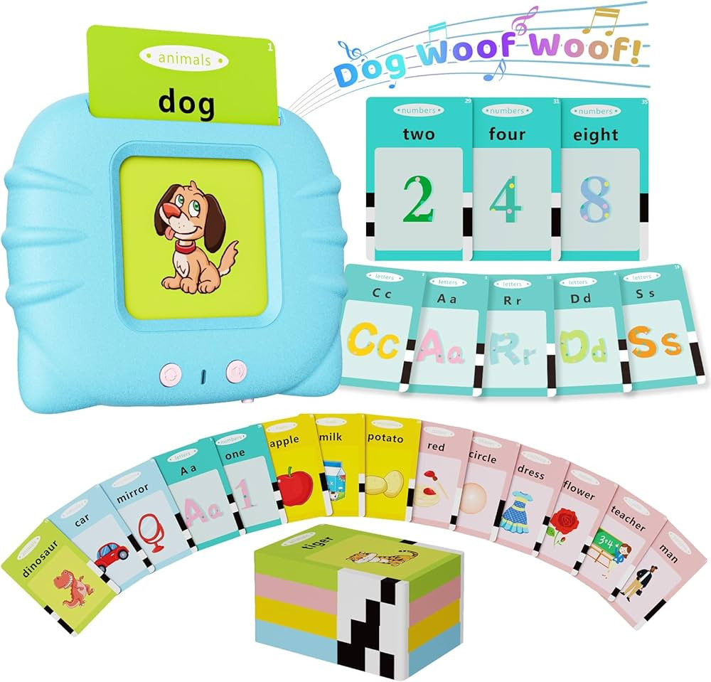 Aullsaty Toddler Toys Talking Flash Cards for 1 2 3 4 5 6 Year Old Boys and Girls, Autism Sensory... | Amazon (US)