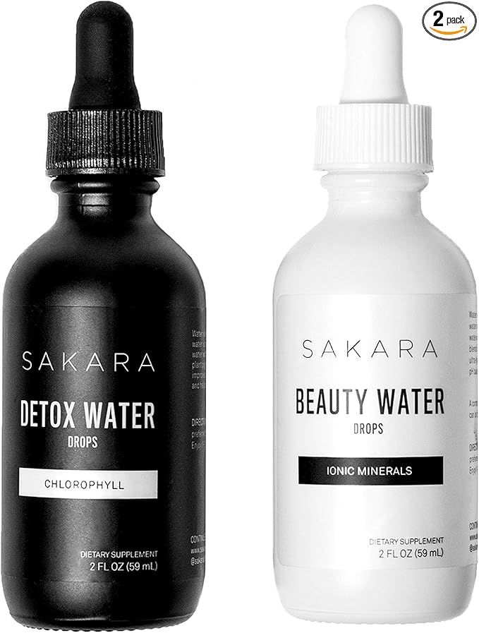 Sakara Beauty + Detox Water Drops w/ Minerals & Chlorophyll 2-2oz | Amazon (US)