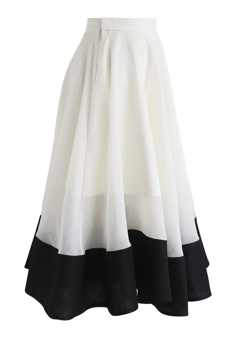 Swing In the Breeze Organza Midi Skirt | Chicwish