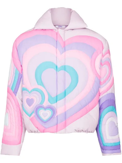 ERL Hearts Patterned Puffer Jacket - Farfetch | Farfetch Global