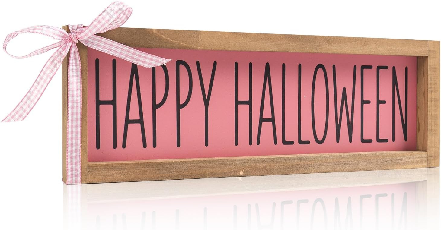 Happy Halloween Sign, Home Decor Indoor for Shelf Wall Table Desk | Amazon (US)
