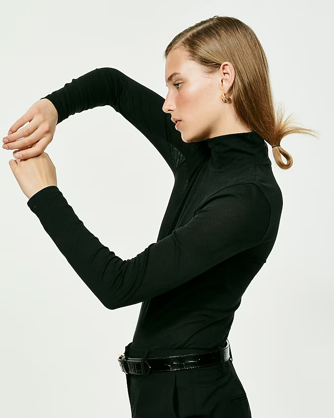 Tissue crepe turtleneck | J. Crew US