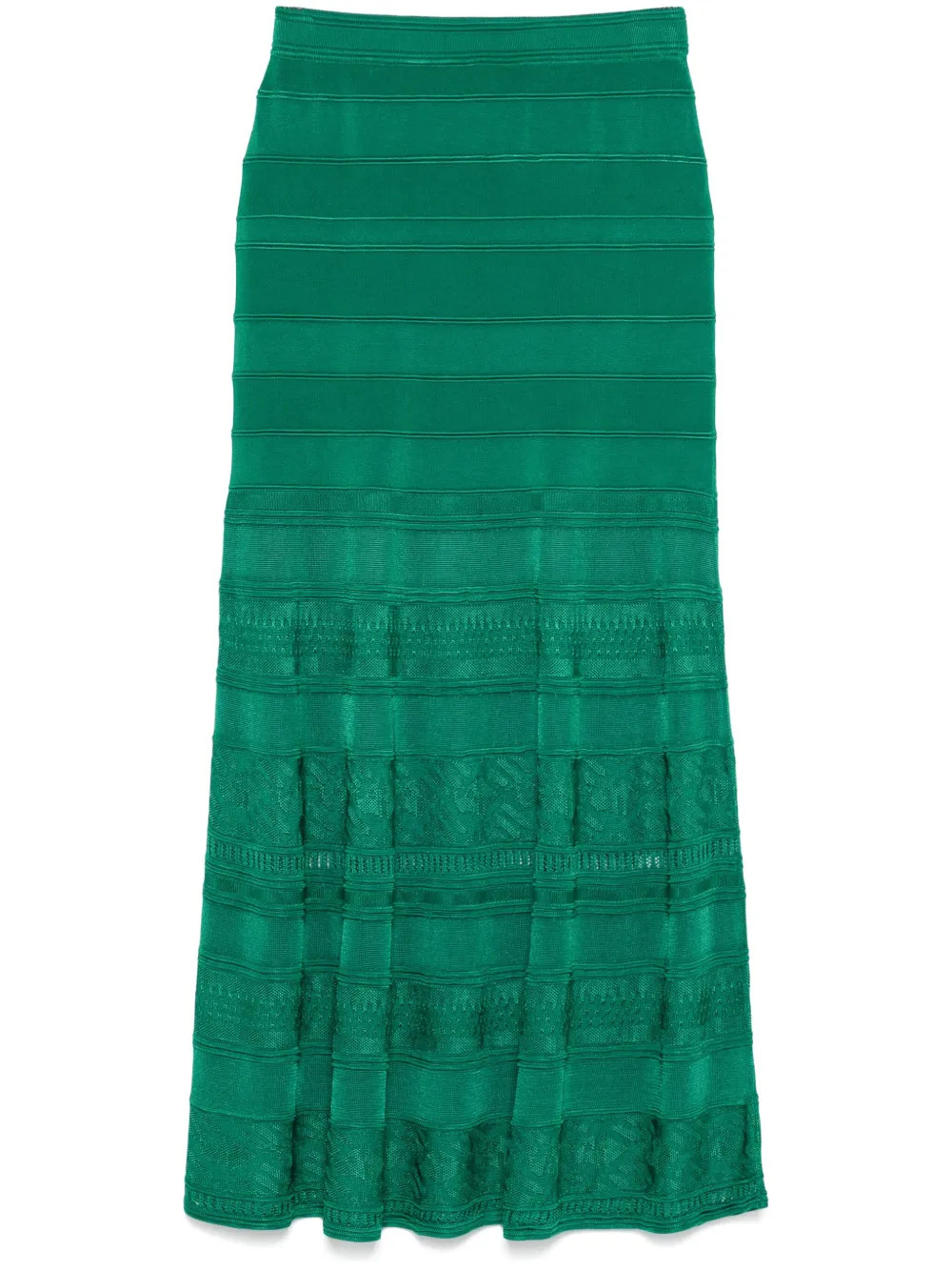 SANDRO decorative-knit Maxi Skirt | Green | FARFETCH | Farfetch Global
