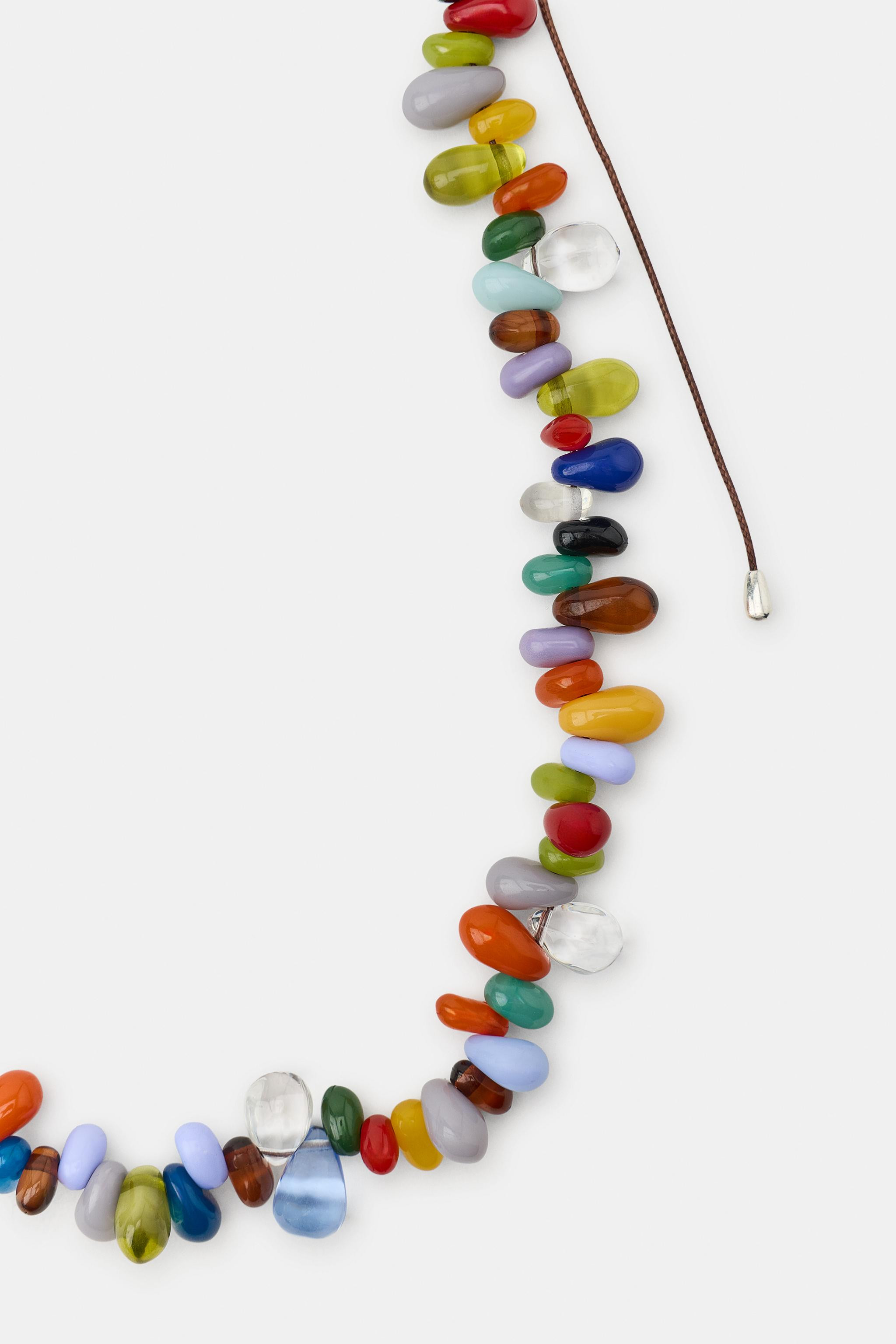 RESIN PIECE CORD NECKLACE | Zara UK