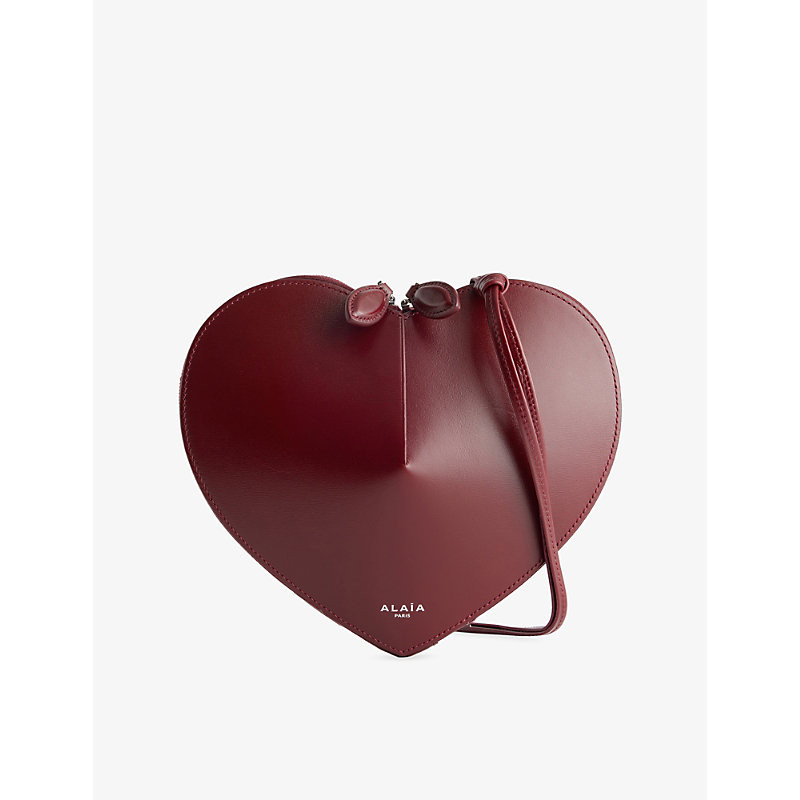 Alaia Womens Rouge Grenat Le Coeur Leather Shoulder Bag | Selfridges