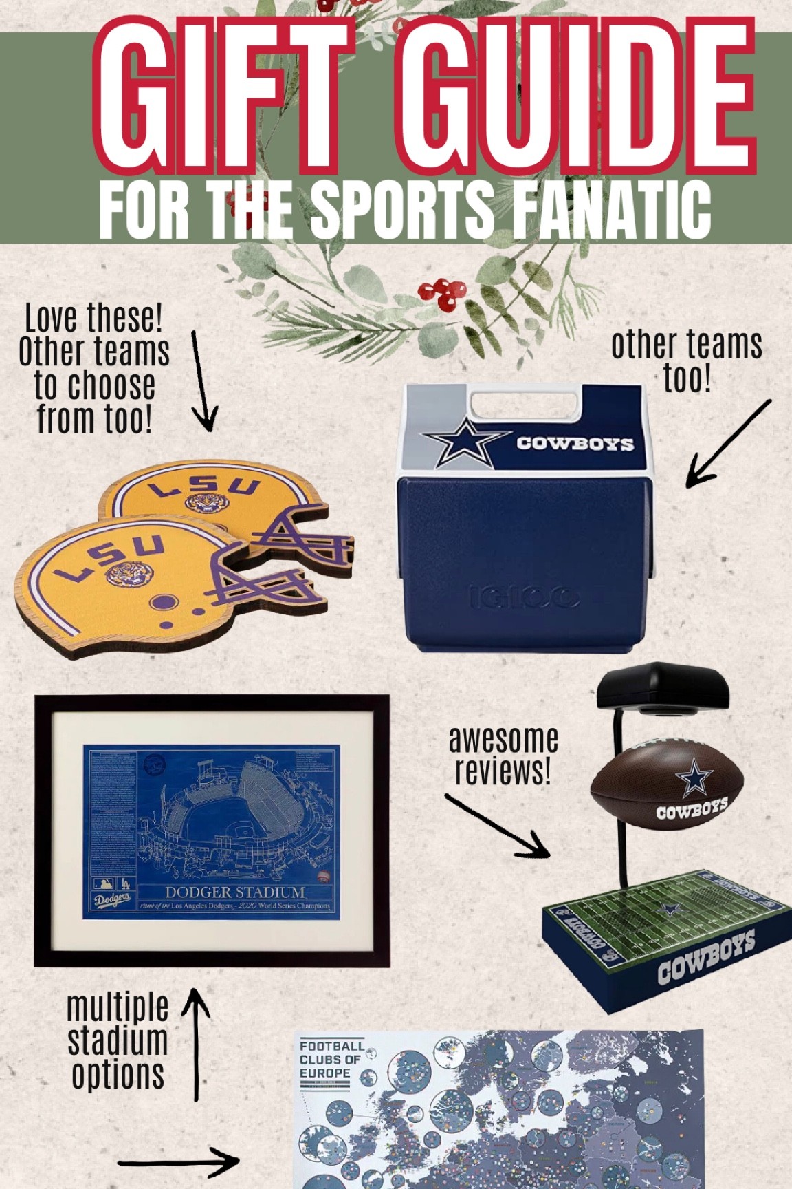 Gift guide for the sports fanatic! 

#LTKunder100 #LTKHoliday #LTKSeasonal