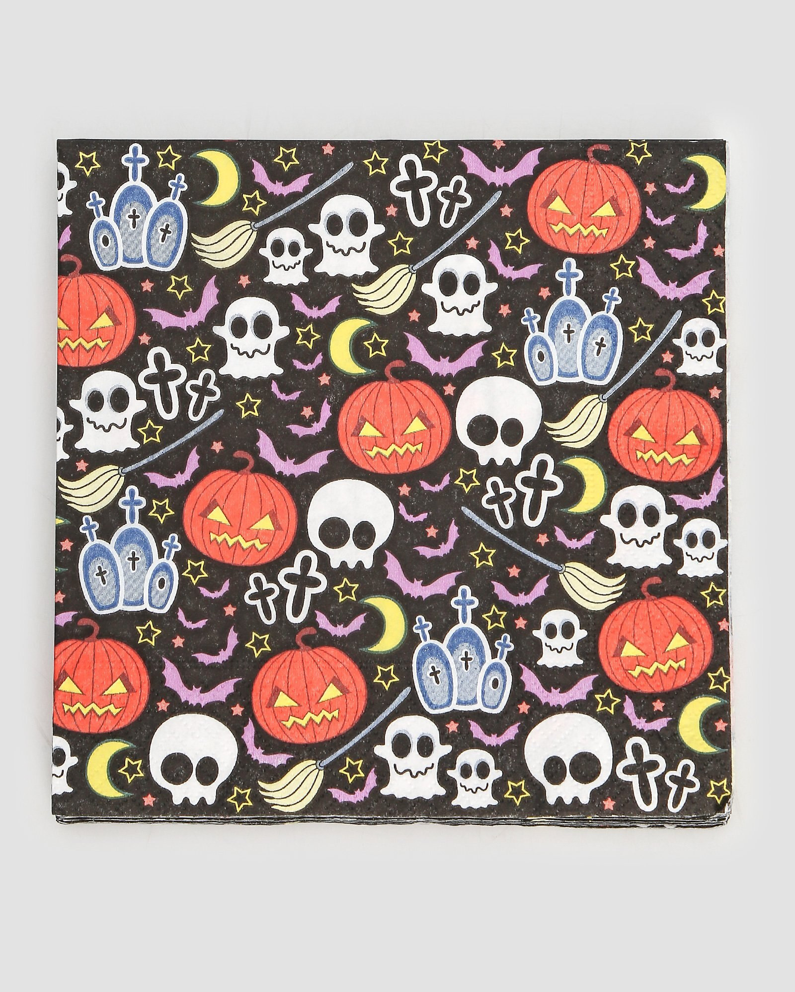 Kit guardanapo de papel 20 unidades Halloween 33x33cm preto | Casa Riachuelo | Riachuelo (BR)