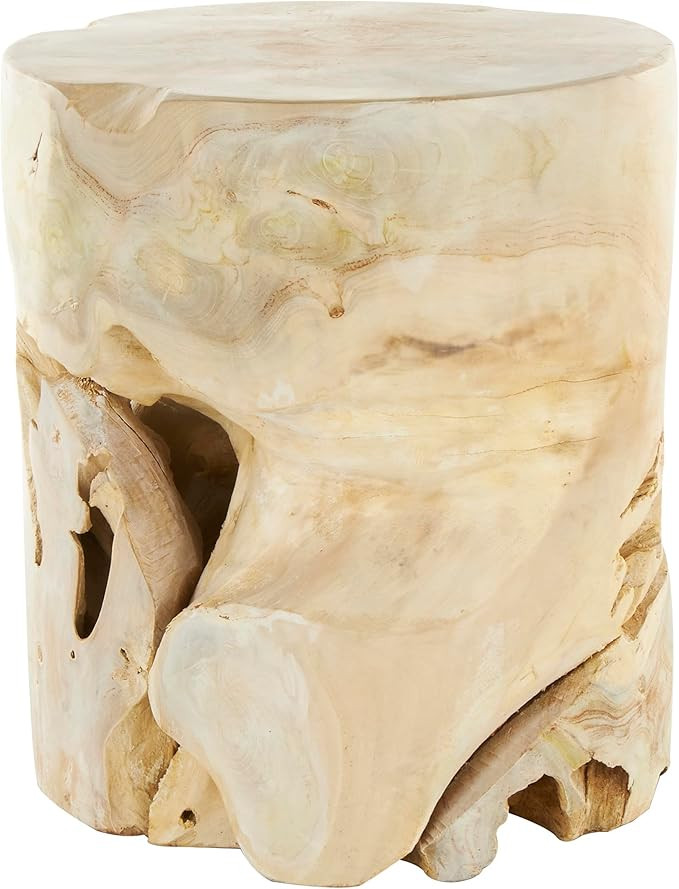 Deco 79 Teak Wood Handmade Side End Accent Table Live Edge End Table with Natural Cutouts, Side T... | Amazon (US)