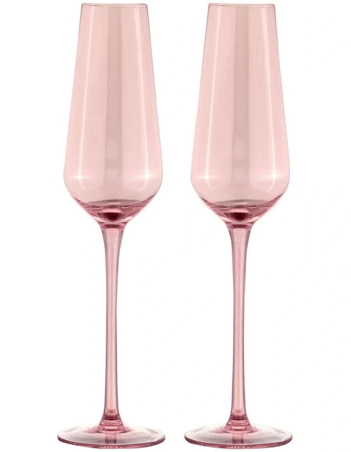 Glamour Flute 230ml Set of 2 in Pink | Myer
