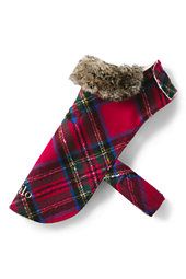 Knit Plaid Dog Jacket-Rich Red Solstice Plaid,L | Lands' End (US)
