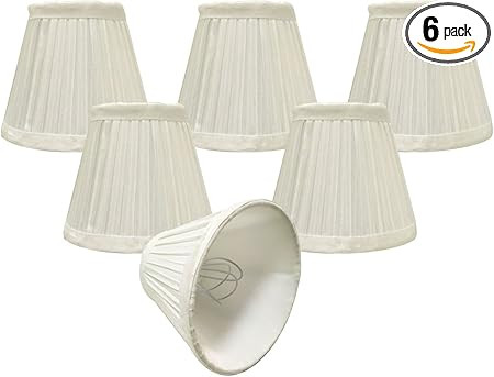 Royal Designs, Inc. Clip on Pleated Empire Chandelier Lamp Shade Flame Clip Fitter, CSO-1030-5WH-... | Amazon (US)