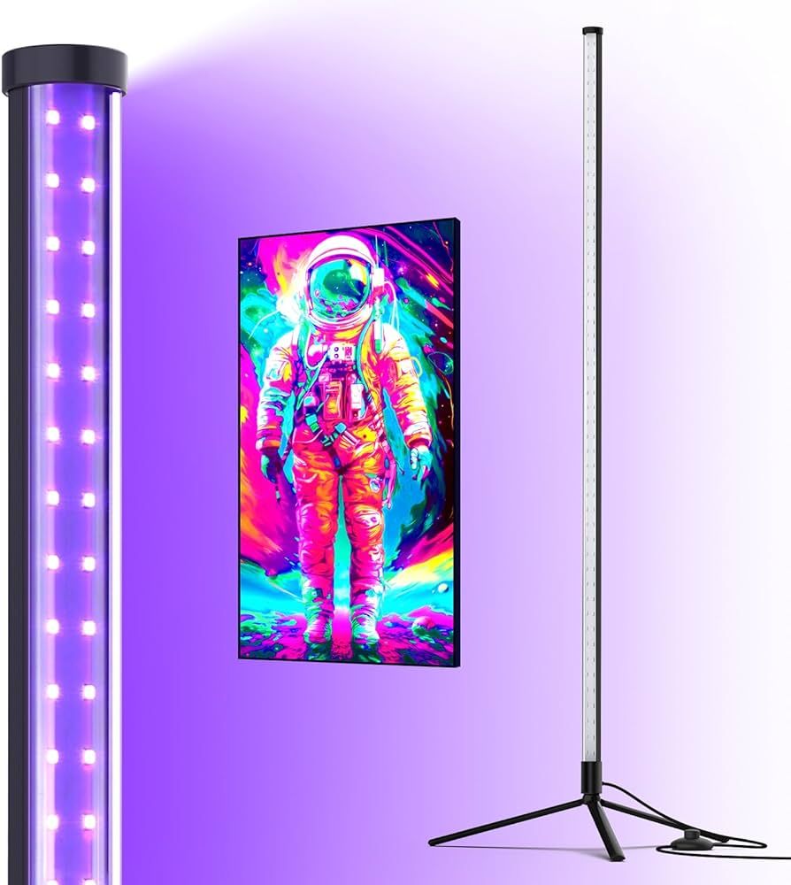 Barrina LED Black Light Bar, Perfect for Party, Halloween T10 Vertical Standing UV Blacklight Fix... | Amazon (US)