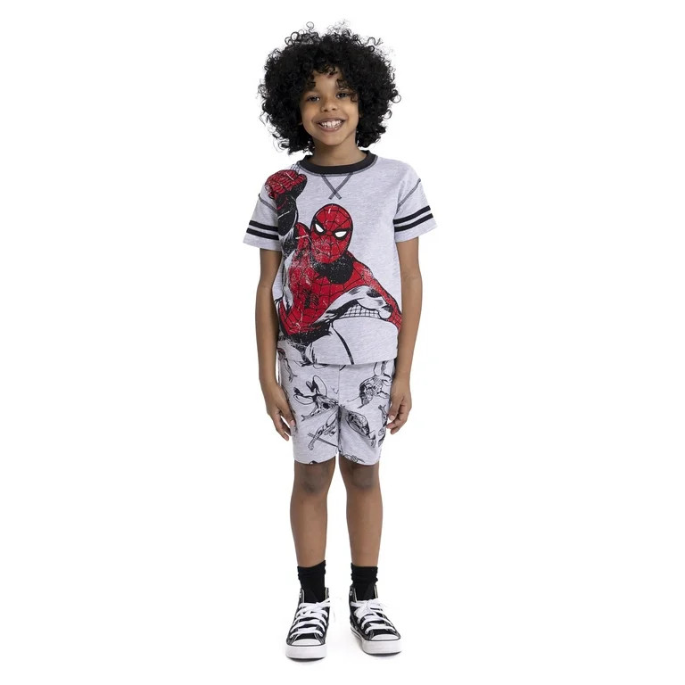 Spiderman Toddler Boys Short Sleeve T-Shirt and Shorts Set, 2-Piece, Sizes 2T-5T | Walmart (US)