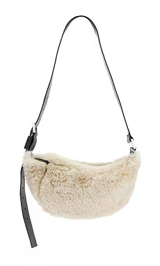 ALLSAINTS Luna Shearling Crossbody in Natural & Black from Revolve.com | Revolve Clothing (Global)