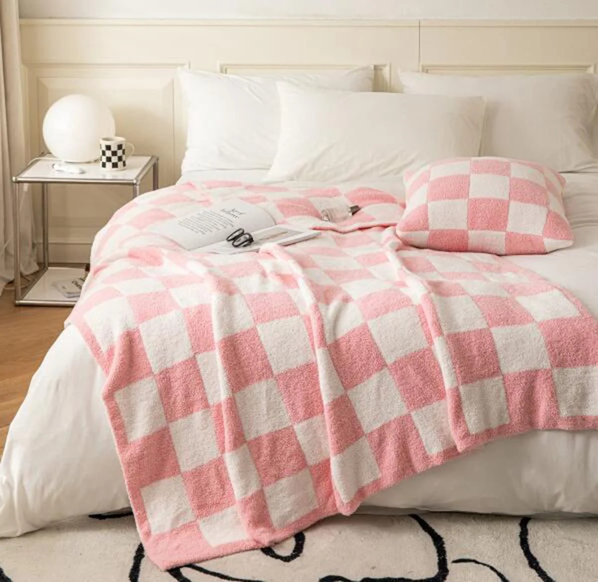 Ultra-Soft Buffalo Checkerboard Grid Fluffy Microfiber Knitted Throw Blanket Super Cozy Lightweig... | Walmart (US)