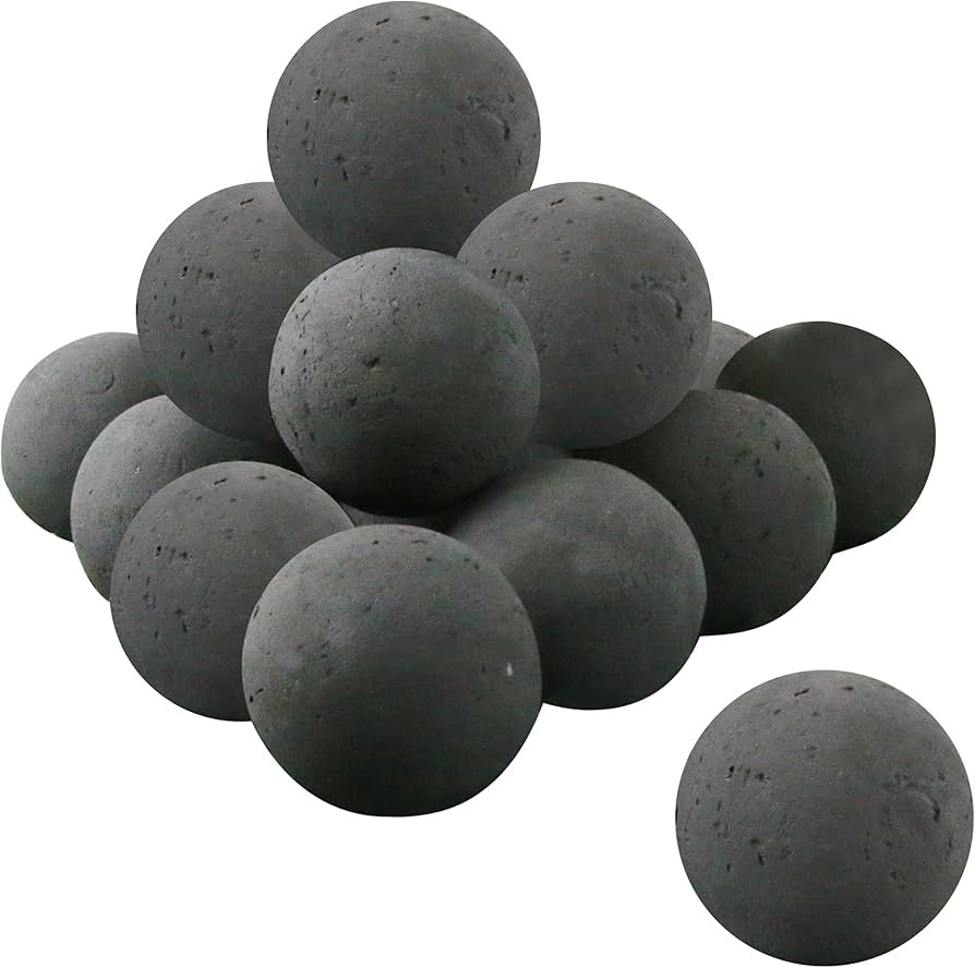 Sunnyglade Ceramic Fire Balls Set of 15, 3 Inch Round Fire Stones Set for Indoor and Outdoor Fire... | Amazon (US)