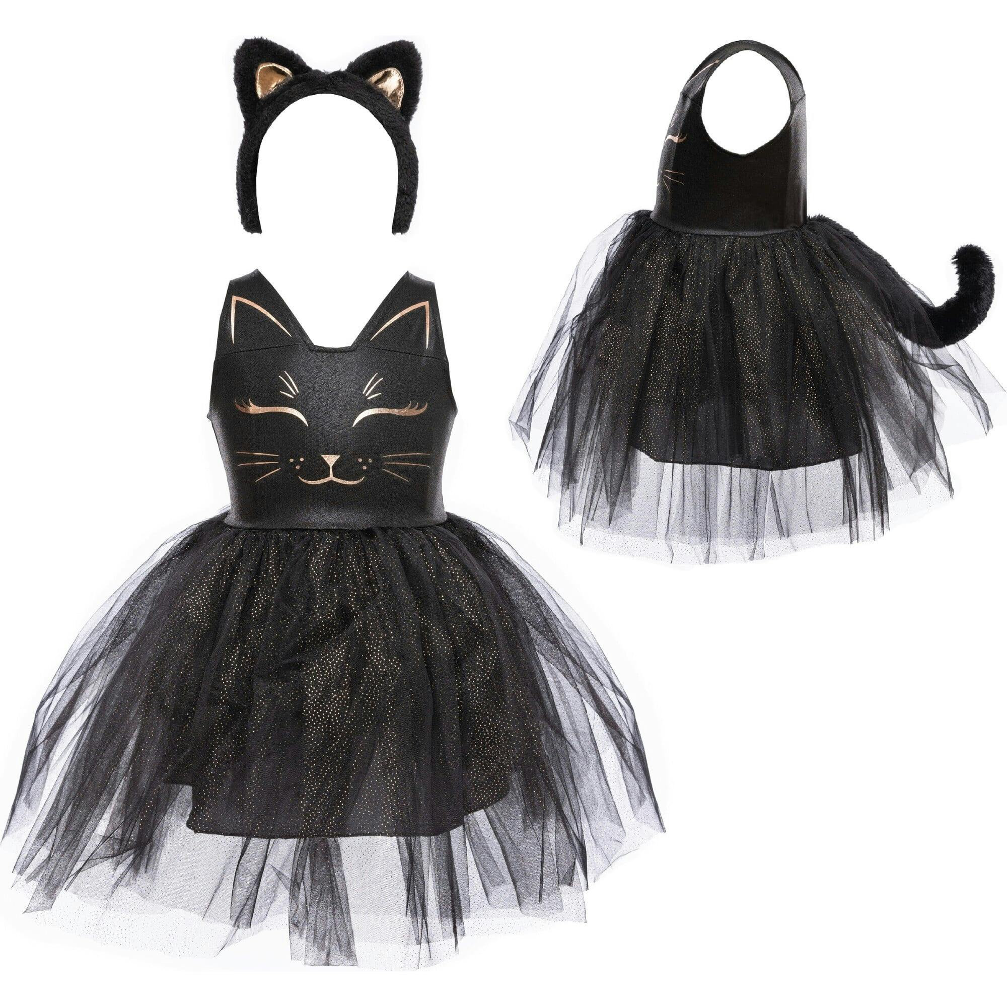 Black Cat Dress & Headpiece | Maisonette