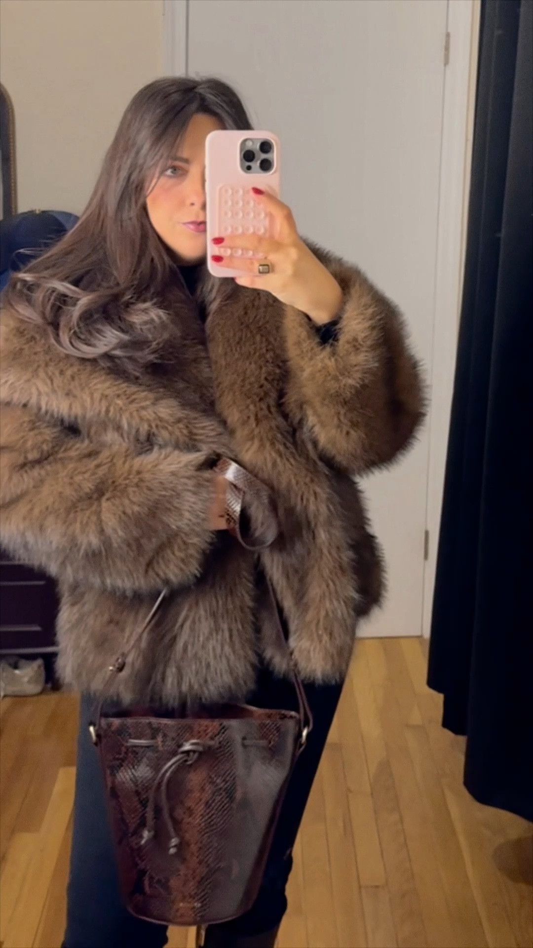 Serving all the cozy vibes in this chocolate brown faux fur coat 🤎 I added the best similar brown faux fur coats so you can recreate this winter look. Perfect with an all-black base and knee-high boots for an elevated cold-weather outfit.

#LTKCyberWeek #LTKSeasonal #LTKHoliday