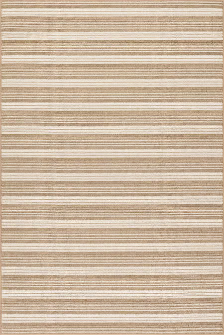 Brown Noah Thin Stripes Indoor/Outdoor Area Rug | Rugs USA