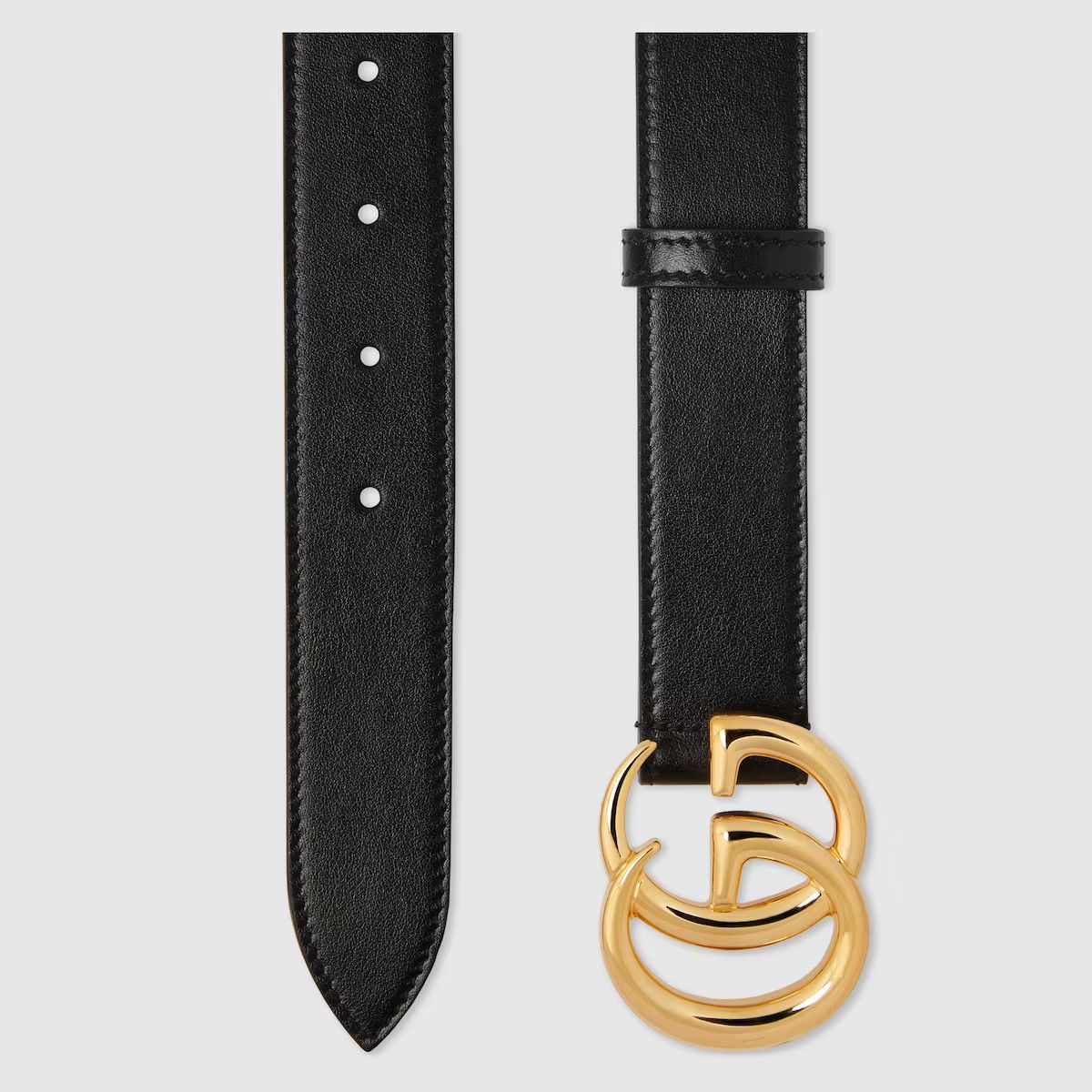 GG Marmont leather belt with shiny buckle | Gucci (US)
