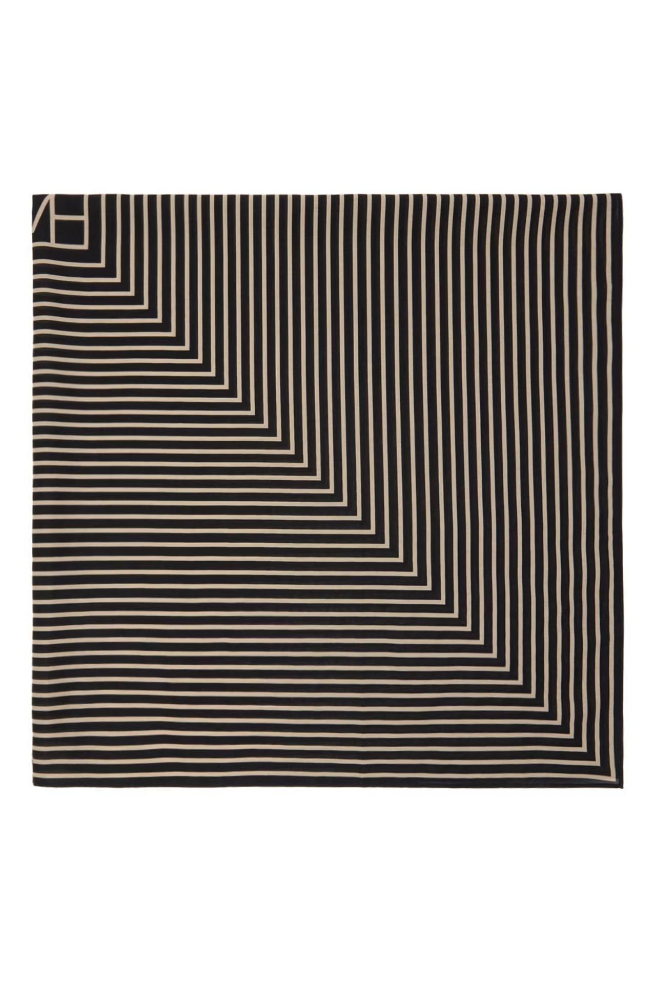 Totême - Black Signature Monogram Blanket Scarf | SSENSE