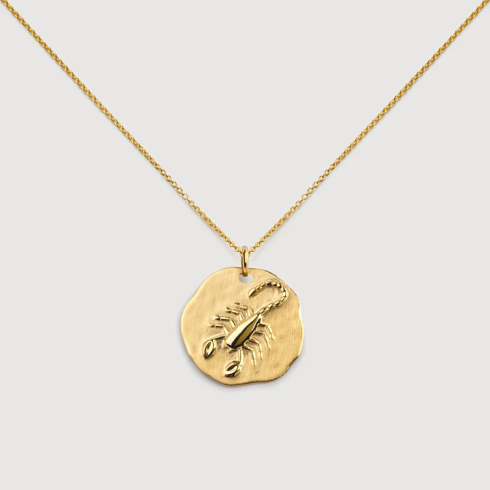 Gold Scorpio Zodiac Chain Necklace | Monica Vinader (US)