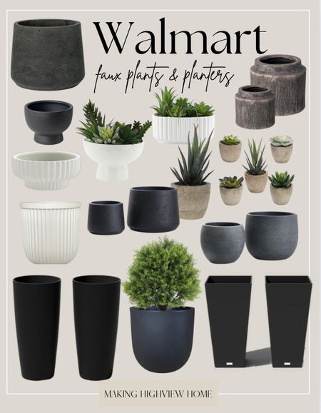 Walmart planters and faux plants! Succulents are such a great summer plant and these faux options look so beautiful! 

#LTKhome #LTKfindsunder50 #LTKSeasonal