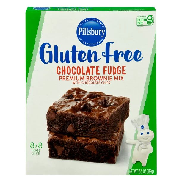Pillsbury Gluten Free Chocolate Fudge Premium Brownie Mix with Chocolate Chips, 15.5 Oz Box - Wal... | Walmart (US)