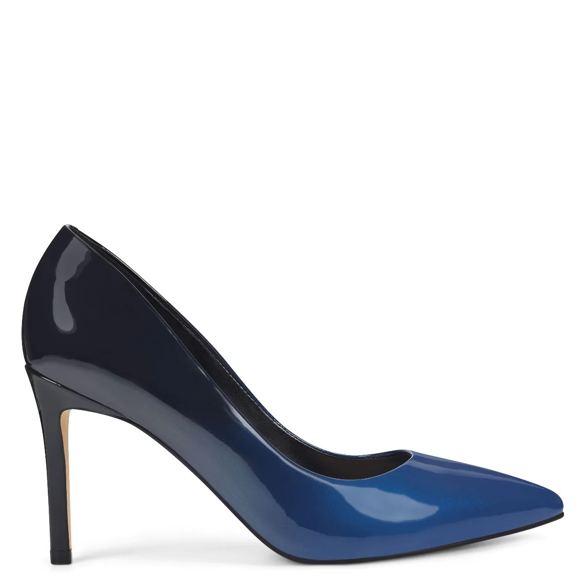 Nine West Women's Ezra Pointy Toe Pumps Patent Blue (Size 12) , Medium Width Blue | Nine West (US)