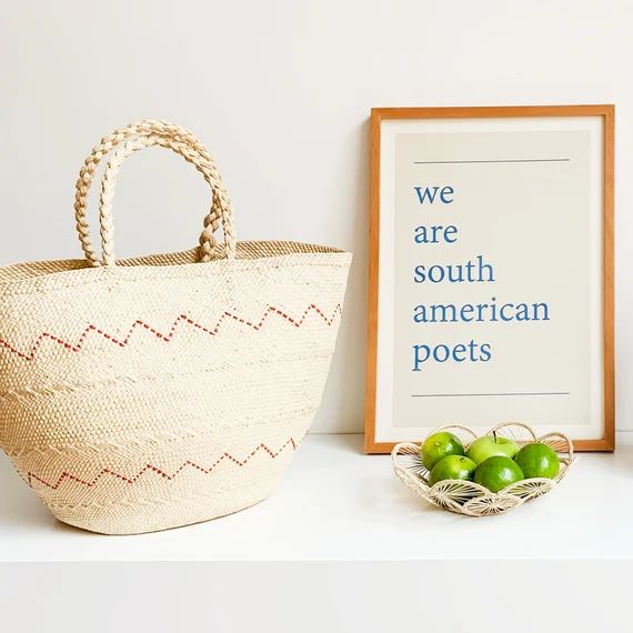 Iraca Palm Basket / Market Tote / Handmade Summer Bag / Straw - Etsy | Etsy (US)