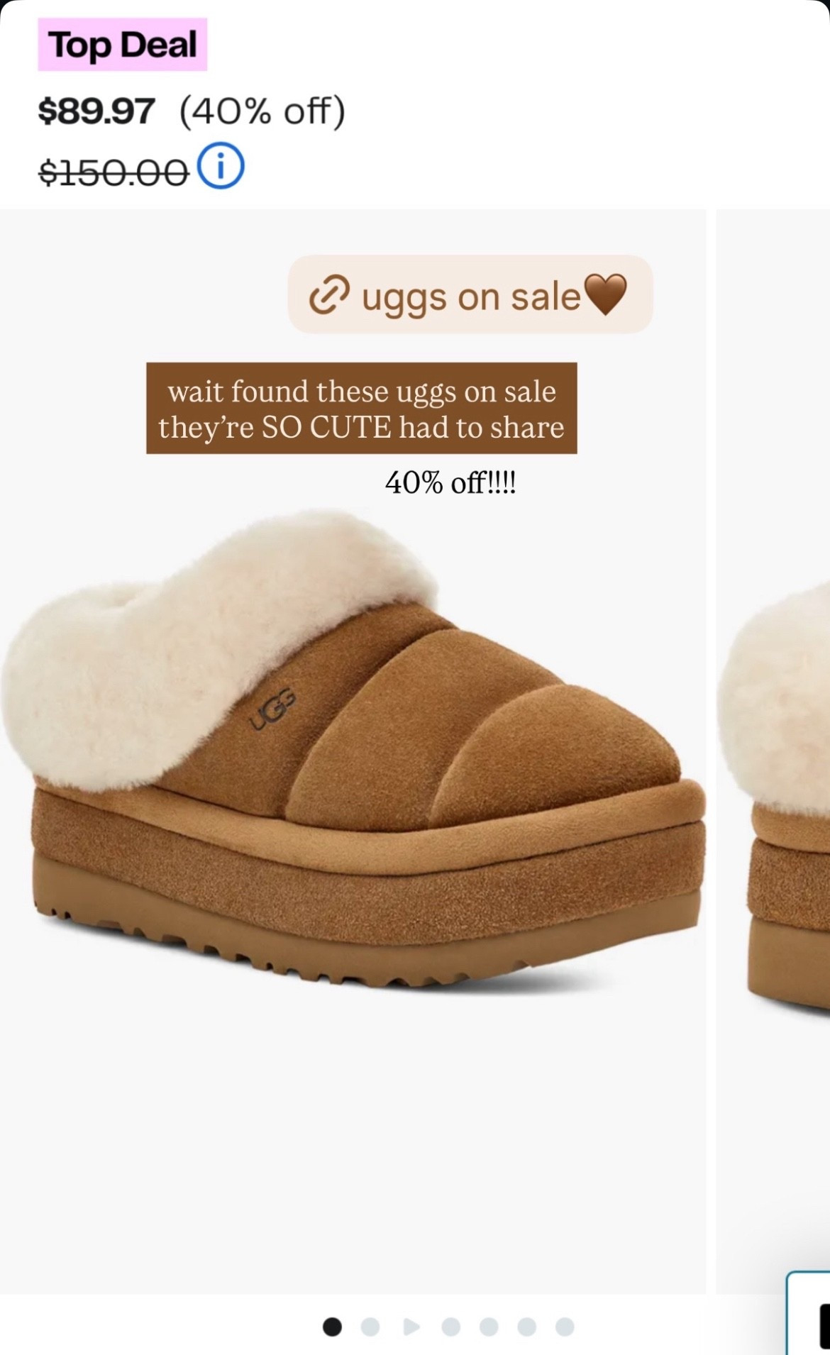 just found another cute pair of ugg slippers on sale! these are so cute and such a good deal! 

#LTKFallSale #LTKSaleAlert #LTKShoeCrush