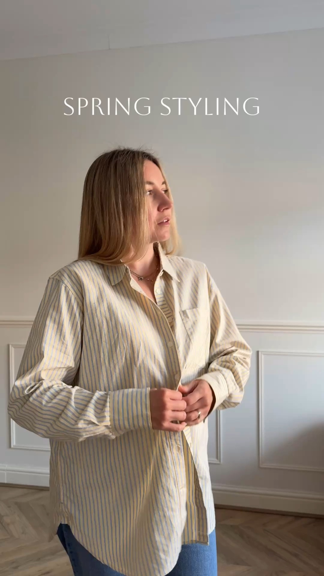 The perfect Oxford shirt. I just added removable shoulder pads to add structure when I tuck it in. Will wear without when I leave it untucked. 
.
.
Pale yellow, spring pastels 

#LTKuk #LTKstyletip #LTKspring