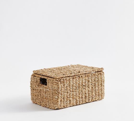 Safi Handwoven Lidded Basket | Pottery Barn (US)