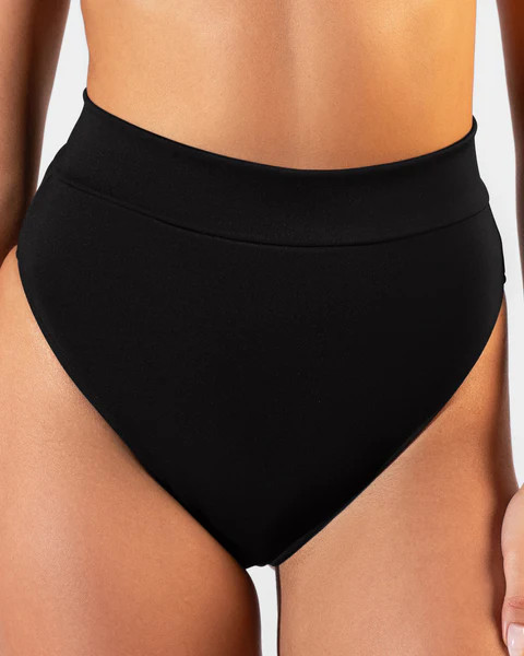 Hi Cut Adjustable Kini Bottom - Black | TA3