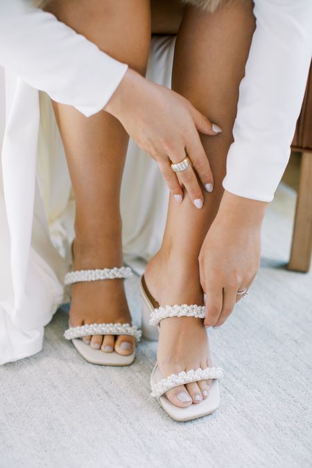 Wedding shoes. Wedding heels. Bridal. Pearl heels. 

#LTKwedding #LTKshoecrush #LTKstyletip