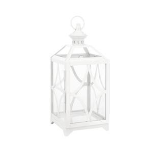 Hampton Bay 14 in. Metal and Glass Outdoor Patio Lantern with Metal Top-HD19002S - The Home Depot | The Home Depot