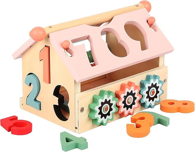 KIDS TOYLAND Wooden Toys for 1 Year Old Boys and Girls, Montessori Toys Sorting & Counting Blocks... | Amazon (US)