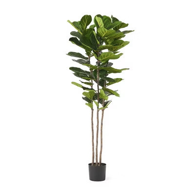XINGHANZHENXUAN 72-Leaf Artificial Fiddle Leaf Fig Tree, Lifelike Faux Plant with Realistic Texture for Living Room, Office & Home | Target