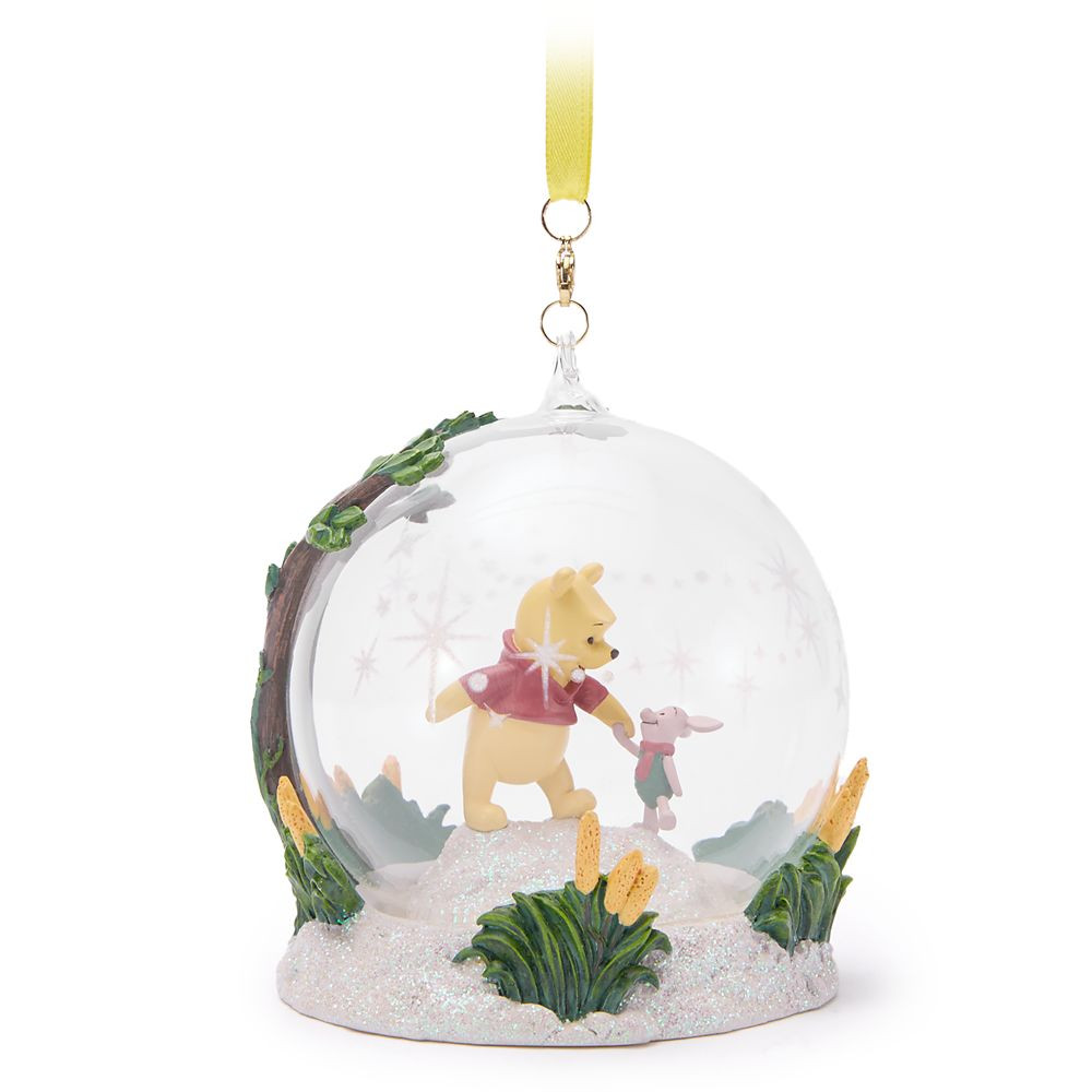 Winnie the Pooh and Piglet Glass Globe Sketchbook Ornament | Disney Store